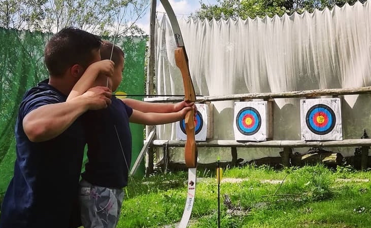 Outdoor vaderdag, boogschieten